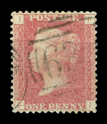 GB QUEEN VICTORIA 1855/64, 1d RED BROWN SG 43/44, Plate 91, FI-IF, Used