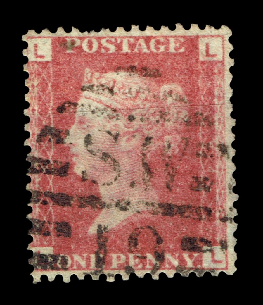 GB Queen Victoria 1864 1d Red-Brown, SG 43, Plate 71, LL-LL, Used GB Queen Victoria 1864 1d Red-Brown, SG 43, Plate 71, LL-LL, Used