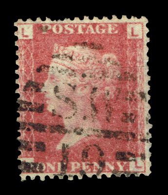 GB Queen Victoria 1864 1d Red-Brown, SG 43, Plate 71, LL-LL, Used GB Queen Victoria 1864 1d Red-Brown, SG 43, Plate 71, LL-LL, Used