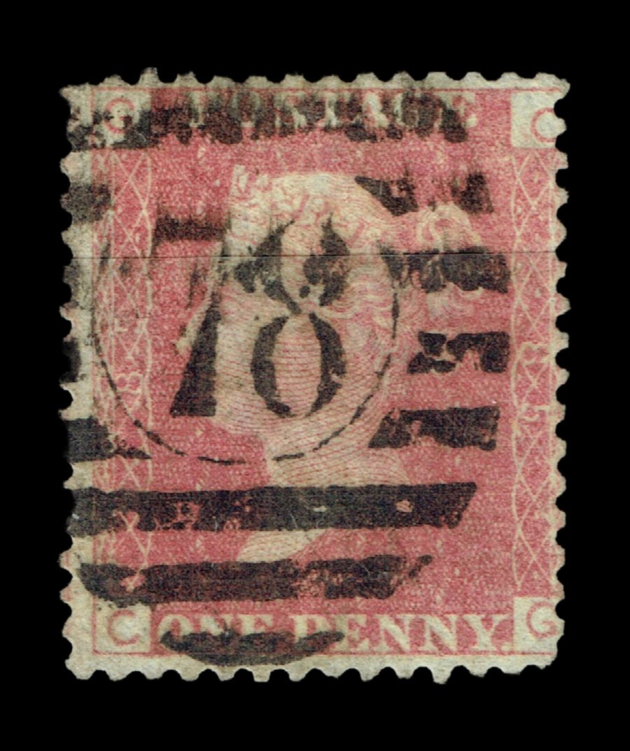 GB QUEEN VICTORIA 1864 1d Red-Brown SG 42, Plate 85, CG-GC, Used