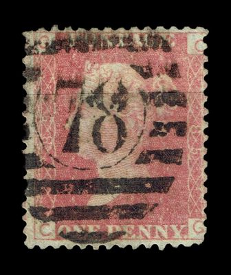 GB QUEEN VICTORIA 1864 1d Red-Brown SG 42, Plate 85, CG-GC, Used GB QUEEN VICTORIA 1864 1d Red-Brown SG 42, Plate 85, CG-GC, Used