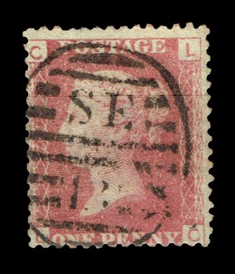 GB Queen Victoria 1864 1d Red-Brown, SG 43, Plate 71, LC-CL, Used GB Queen Victoria 1864 1d Red-Brown, SG 43, Plate 71, LC-CL, Used
