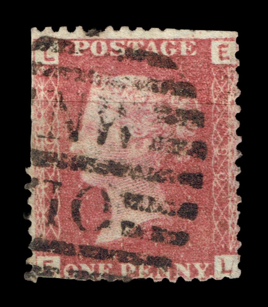 GB QUEEN VICTORIA 1864 1d Red-Brown SG 42, Plate 90, EL-LE, Used GB QUEEN VICTORIA 1864 1d Red-Brown SG 42, Plate 90, EL-LE, Used