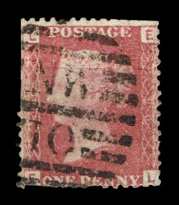 GB QUEEN VICTORIA 1864 1d Red-Brown SG 42, Plate 90, EL-LE, Used