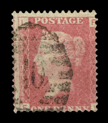 GB QUEEN VICTORIA 1855/64, 1d RED BROWN SG 43/44, Plate 95, FL-LF, Used