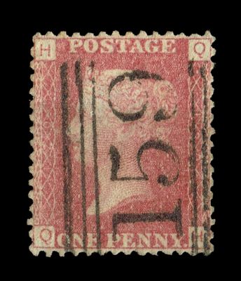 GB Queen Victoria 1855/64, 1d Red-Brown SG 43/44, Plate 120, QH-HQ, Used GB Queen Victoria 1855/64, 1d Red-Brown SG 43/44, Plate 120, QH-HQ, Used