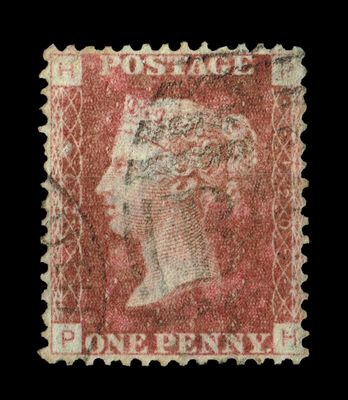 GB Queen Victoria 1855/64, 1d Red-Brown SG 43/44, Plate 120, PH-HP, Used GB Queen Victoria 1855/64, 1d Red-Brown SG 43/44, Plate 120, PH-HP, Used
