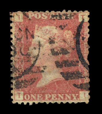 GB Queen Victoria 1855/64, 1d Red-Brown SG 43/44, Plate 110, TI-IT, Used GB Queen Victoria 1855/64, 1d Red-Brown SG 43/44, Plate 110, TI-IT, Used