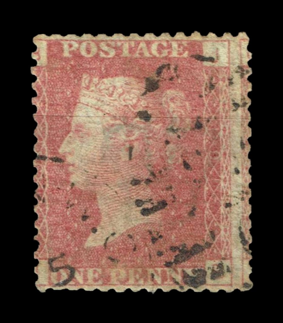 GB Queen Victoria 1855/64, 1d Red-Brown SG 43/44, Plate 191, IB-BI, Used GB Queen Victoria 1855/64, 1d Red-Brown SG 43/44, Plate 191, IB-BI, Used
