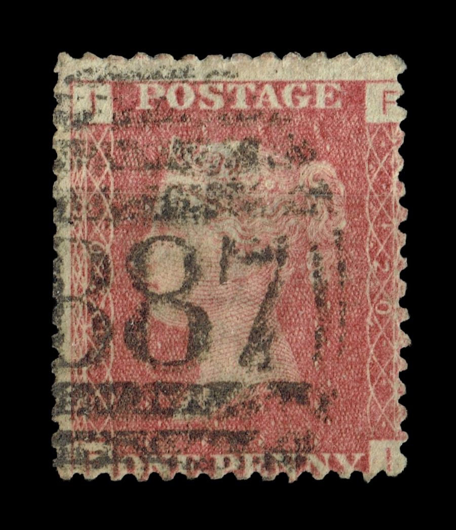 GB Queen Victoria 1855/64, 1d Red-Brown SG 43/44, Plate 120, FI-IF, Used GB Queen Victoria 1855/64, 1d Red-Brown SG 43/44, Plate 120, FI-IF, Used