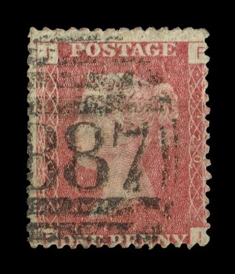 GB Queen Victoria 1855/64, 1d Red-Brown SG 43/44, Plate 120, FI-IF, Used GB Queen Victoria 1855/64, 1d Red-Brown SG 43/44, Plate 120, FI-IF, Used