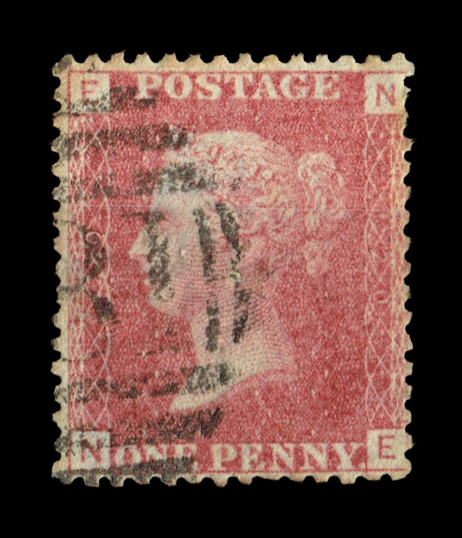 GB Queen Victoria 1855/64, 1d Red-Brown SG 43/44, Plate 120, NE-EN, Used GB Queen Victoria 1855/64, 1d Red-Brown SG 43/44, Plate 120, NE-EN, Used