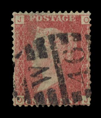 GB Queen Victoria 1864, 1d Red-Brown, SG43 Plate 138, OJ-JO, Used GB Queen Victoria 1864, 1d Red-Brown, SG43 Plate 138, OJ-JO, Used
