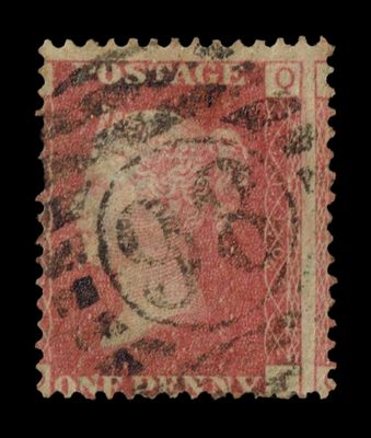 GB Queen Victoria 1864, 1d Red-Brown, SG43 Plate 140, QI-IQ, Used GB Queen Victoria 1864, 1d Red-Brown, SG43 Plate 140, QI-IQ, Used