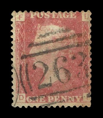 GB QUEEN VICTORIA 1855/64, 1d RED BROWN SG 43/44, Plate 102, DF-FD, MNH GB QUEEN VICTORIA 1855/64, 1d RED BROWN SG 43/44, Plate 102, DF-FD, MNH
