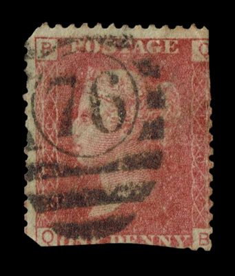GB Queen Victoria 1864, 1d Red-Brown, SG 43 Plate 150, QB-BQ, Used