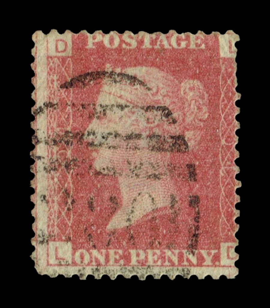 GB QUEEN VICTORIA 1855/64, 1d RED BROWN SG 43/44, Plate 94, LD-DL, Used GB QUEEN VICTORIA 1855/64, 1d RED BROWN SG 43/44, Plate 94, LD-DL, Used