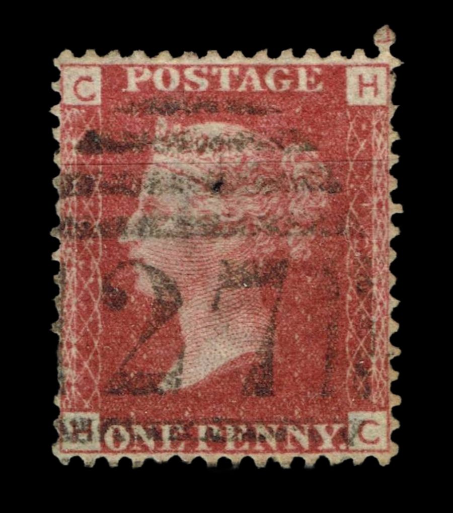 GB Queen Victoria 1855/64, 1d Red-Brown SG 43/44, Plate 120, HC-CH, Used