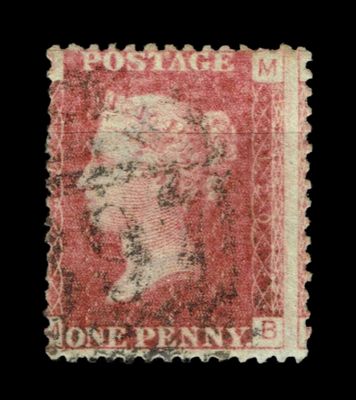 GB Queen Victoria 1855/64, 1d Red-Brown SG 43/44, Plate 120, MB-BM, Used GB Queen Victoria 1855/64, 1d Red-Brown SG 43/44, Plate 120, MB-BM, Used