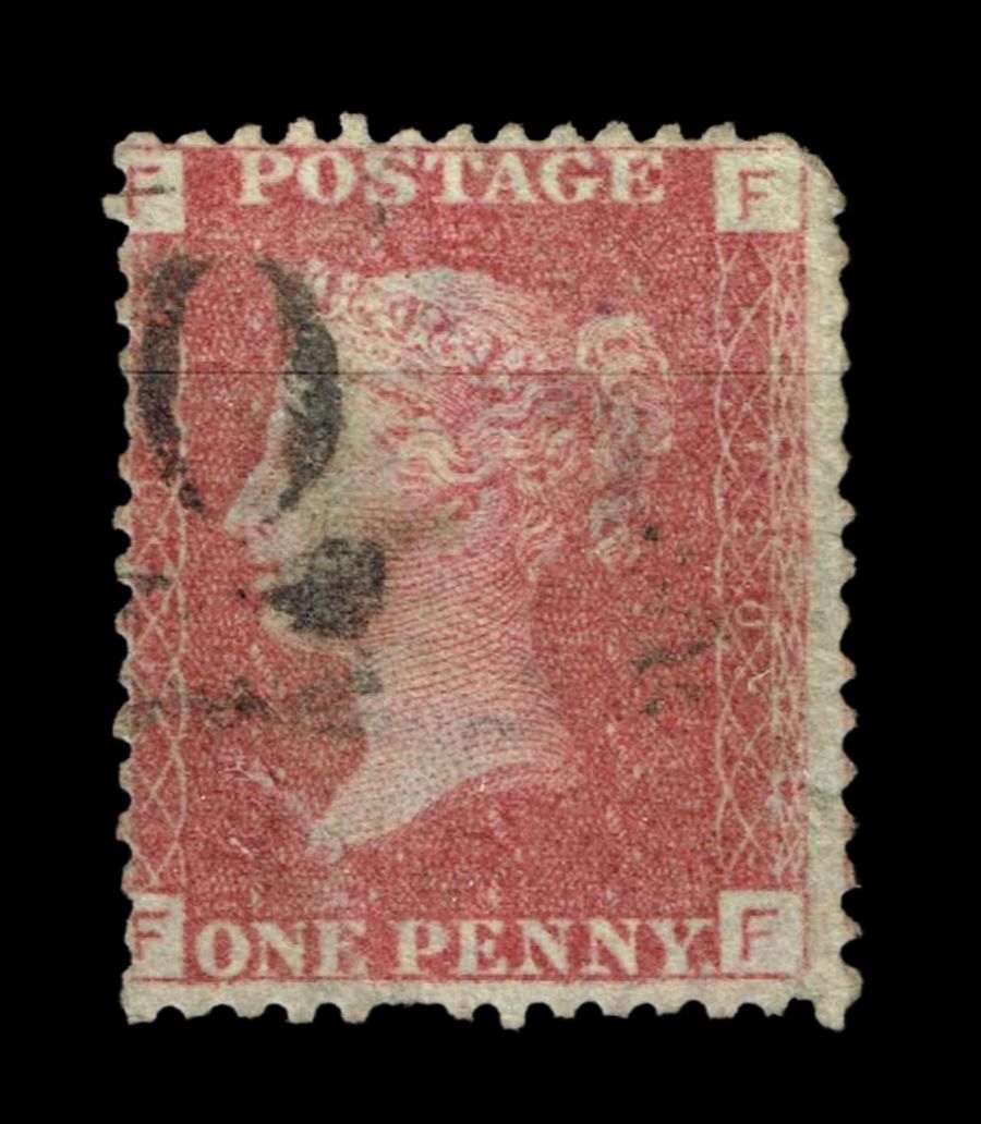 GB Queen Victoria 1855/64, 1d Red-Brown SG 43/44, Plate 120, FF-FF, Used GB Queen Victoria 1855/64, 1d Red-Brown SG 43/44, Plate 120, FF-FF, Used