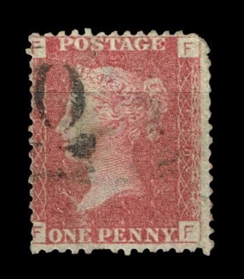 GB Queen Victoria 1855/64, 1d Red-Brown SG 43/44, Plate 120, FF-FF, Used GB Queen Victoria 1855/64, 1d Red-Brown SG 43/44, Plate 120, FF-FF, Used