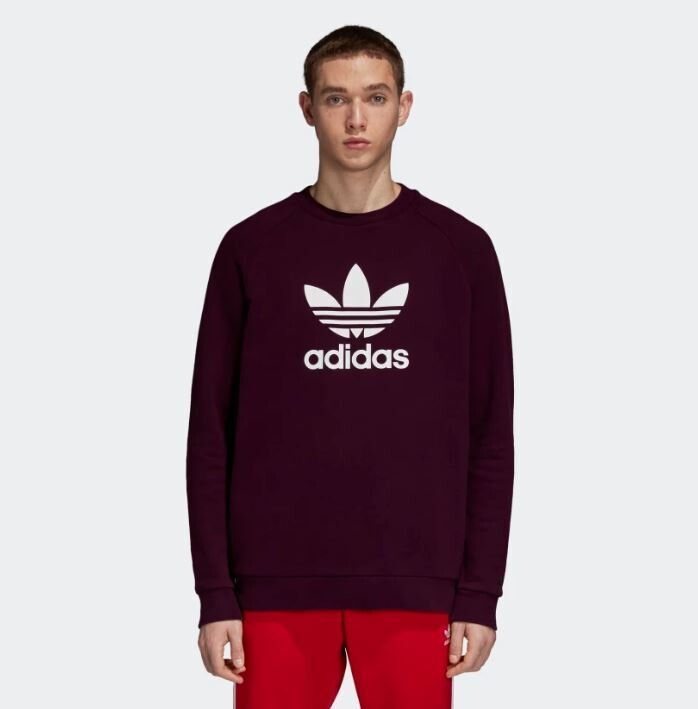 Felpa Adidas Felpa Trefoil Crew Bordò Art. DM7835