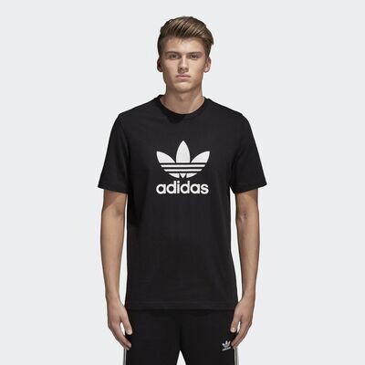 Adidas OriginalS Trefoil T-shirt Logo Nero Unisex Art.CW0709