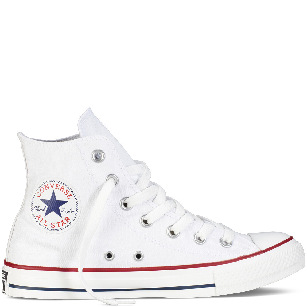 Converse All Star alte in Tela Bianche Classic Sneakers Optical White Art. M7650C