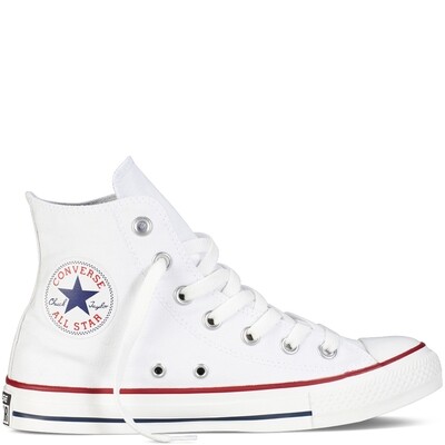 Converse All Star alte in Tela Bianche Classic Sneakers Optical White Art. M7650C