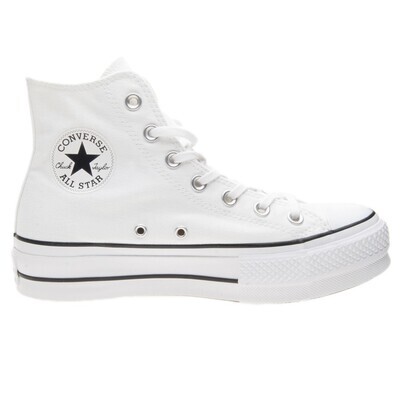 Converse  Platform alte bianche Tela All Star Bianco Art. 560846C