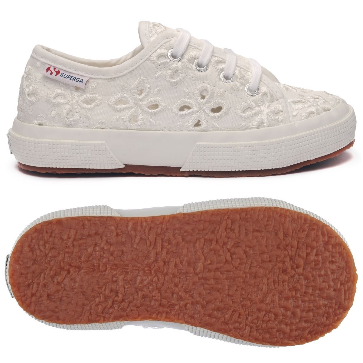 Superga 2750 pizzo sangallo bianco white ricamate quadrifoglio san gallo art. S000FMR0 901