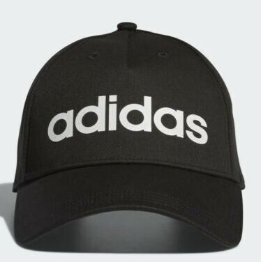Cappello Adidas Nero Daily Baseball cap con visiera e scritta bianca art. DM6178