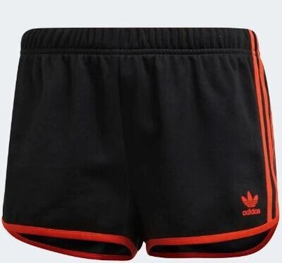 Pantaloncino Adidas nero bande arancione shorts donna art. DU9938
