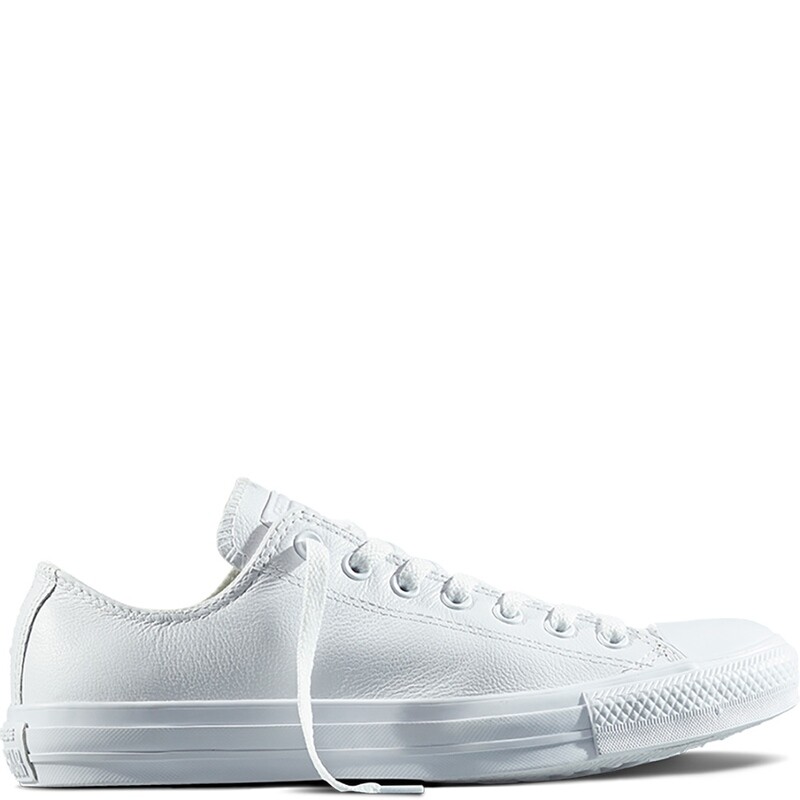 Converse Chuck Taylor All Star Mono bianco basse pelle unisex art. 136823C