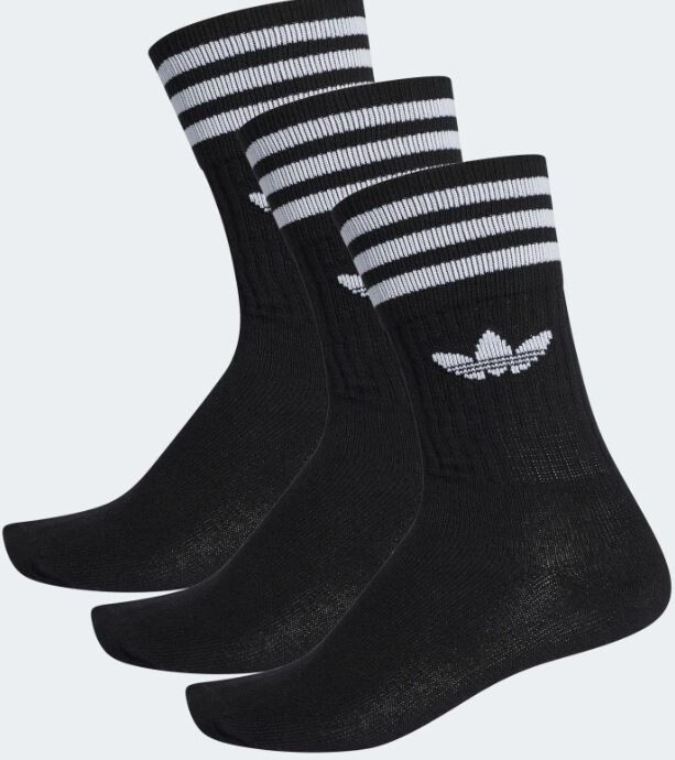 Calze Adidas nero trifoglio cotone 3 paia uomo art. S21490