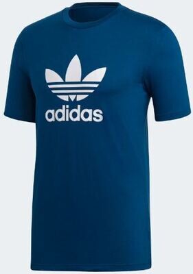 Maglietta Adidas Blu Trefoil Logo bianco art. DV1603