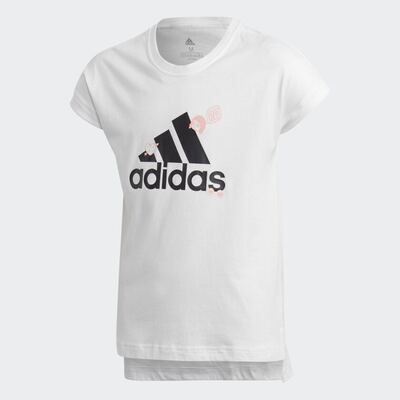 T-shirt Adidas bianca ragazza Graphic Pop art. FM4485