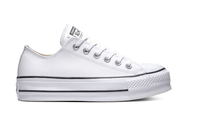 Scarpe Converse Chuck Taylor All Star Lift Clean Leather Low Top bianco donna art. 561680C