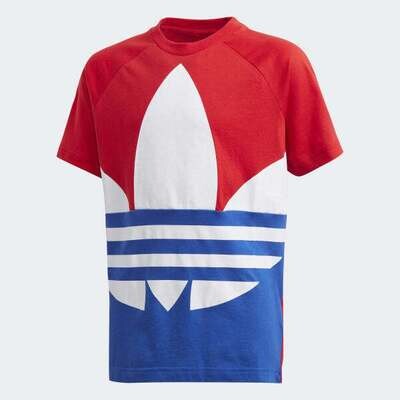 T-Shirt Bambino Adidas Trefoil Large Rosso Bianco Blu art. GE1973