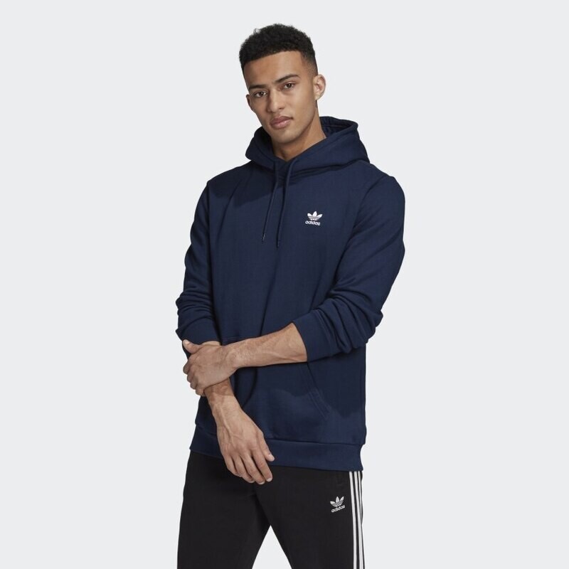 Felpa Con Cappuccio Adidas Originals Navy Blu Hoodie Trefoil Essentials art. GD2559
