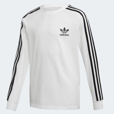 Maglia Adidas bianco 3 stripes nere bambino art. DW9298