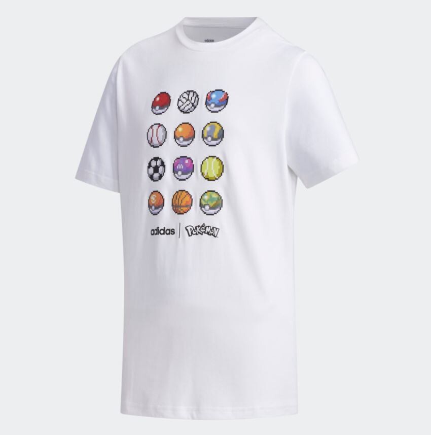 Maglietta Adidas Pokemon Bianca abbigliamento bambini art.FM0667