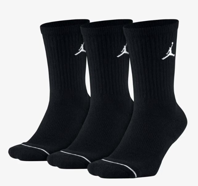 Calze Jordan nero Jumpman Crew basket 3 paia art. SX5545 013