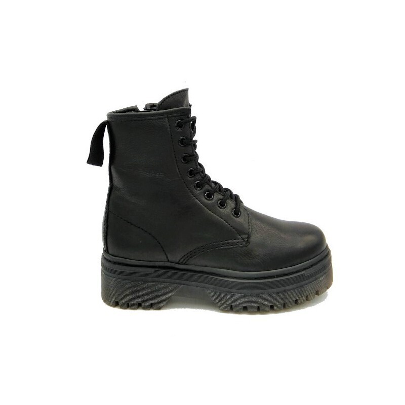 Anfibio Platform Martens Donna In Pelle Nera Pregunta Para alta art.IV11581 001