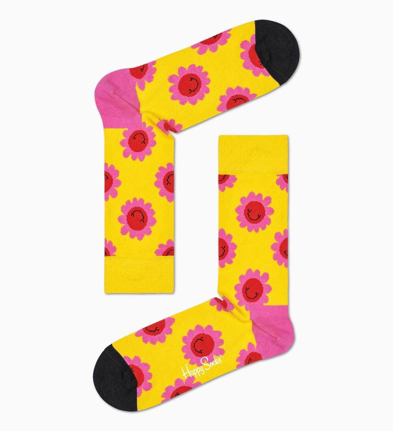 Calze Donna Fantasia Smile Fiori Happy Socks Smile Flower Sock art. SMF01 2200
