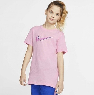 T-Shirt Ragazzi Rosa Nike Sportswear Triple Swoosh Kids Tee art. CU4572 654