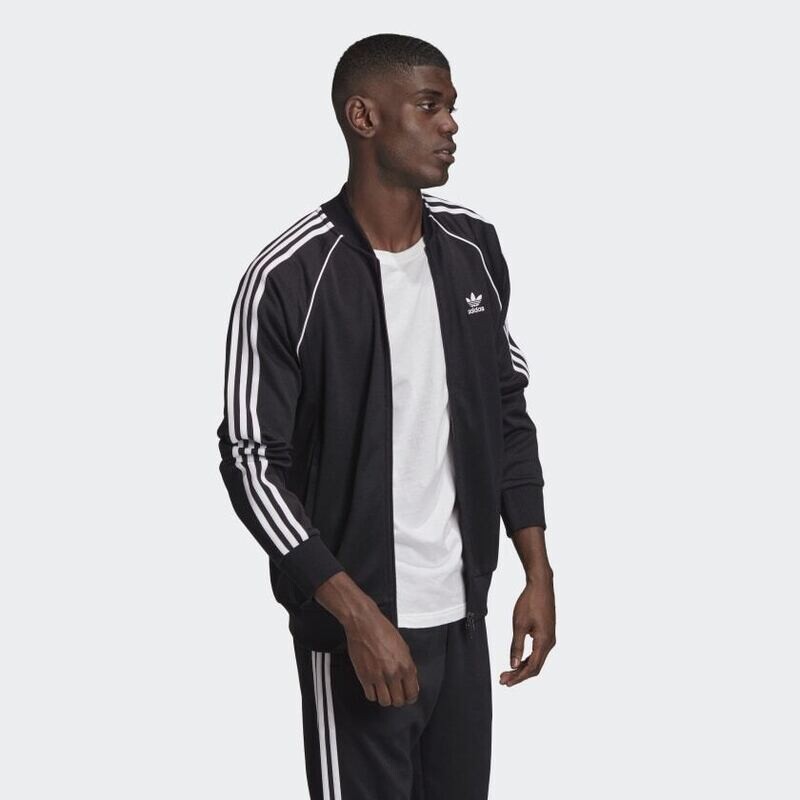 Giacca Track Uomo Nera e Bianca Adidas Originals Adicolor Classics Primeblue SST art. GF0198
