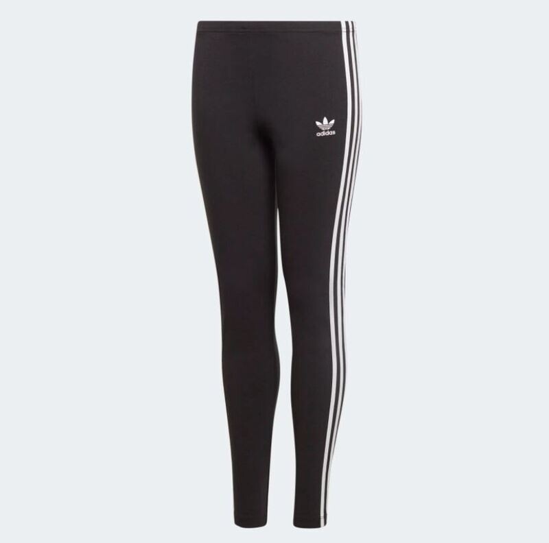 Legging 3 strisce Adidas Nero bianco bimba art.ED7820