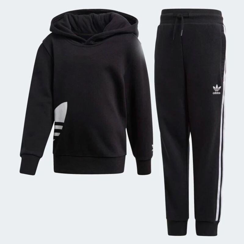 Tuta con cappuccio Adidas Big Trefoil Hoodie nero art.FM5630