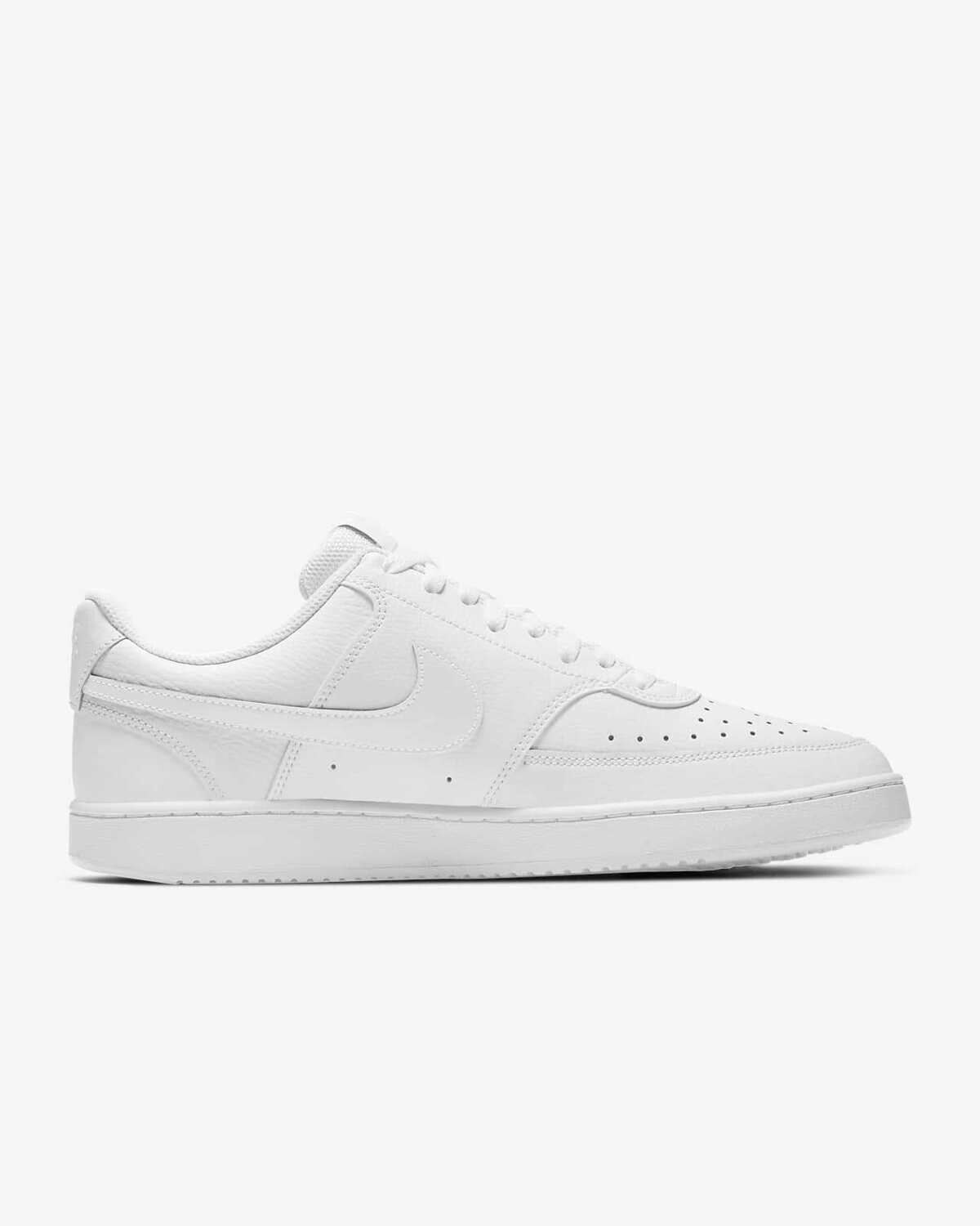Nike Court Vision Force Bianche Low Total White in Pelle art. CD5463 100
